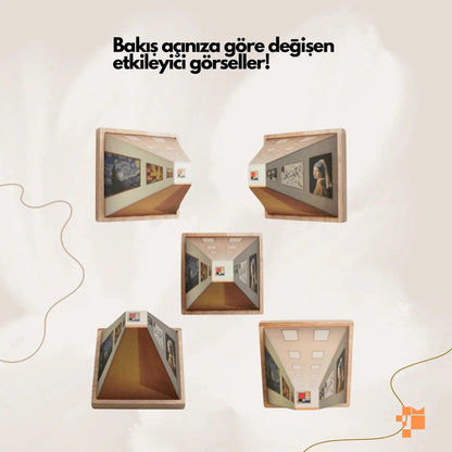 3D Tasarım Lamba İllüzyon Duvar Sanatı